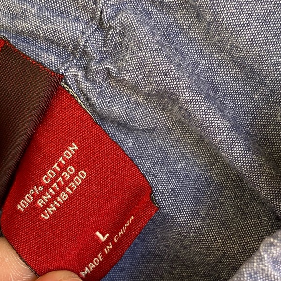 Two Front Pockets Mini Silhouette Blue Jean Skirt - Picture 6 of 6